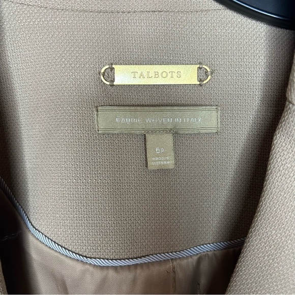 Talbots wool blazer Tan Women's Blazer  petite size 6 - Picture 5 of 9